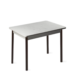 ОРИОН.4 900/1250, Стол раздвижной, комплект ног №3.1 (Мрамор белый - Коричневый)